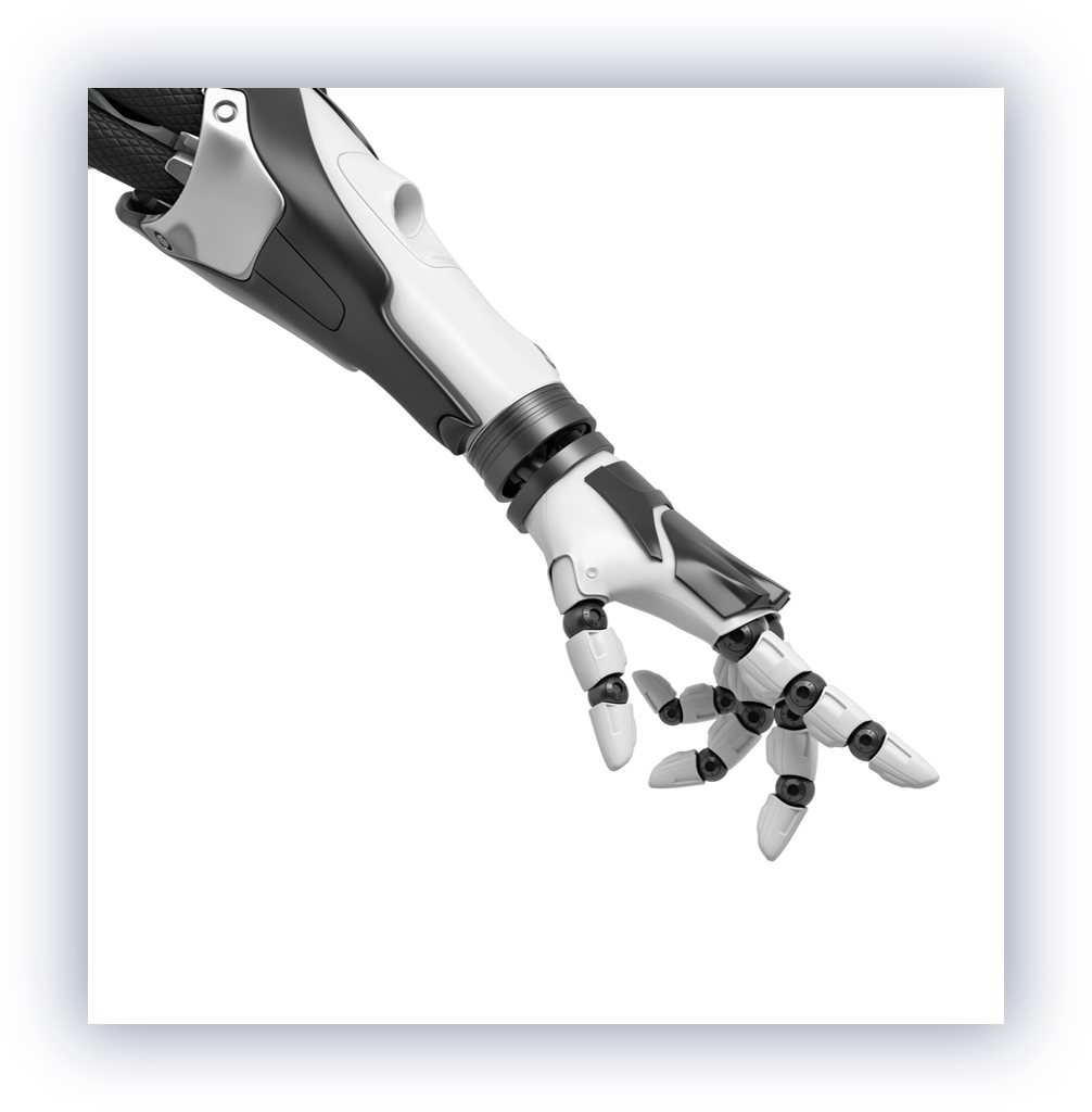 Copilot-generated image of a robot arm.