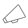 Icon of a megaphone.