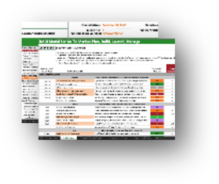 Sample of the Go-to-Market Strategy RACI and Launch Checklist Workbook deliverable.