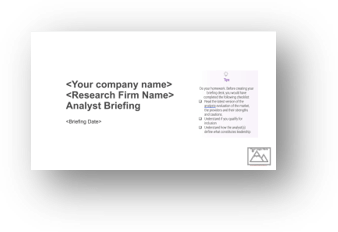 Analyst Briefing Presentation Template