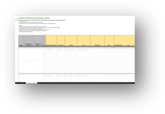 Customer References and Reviews Tracker